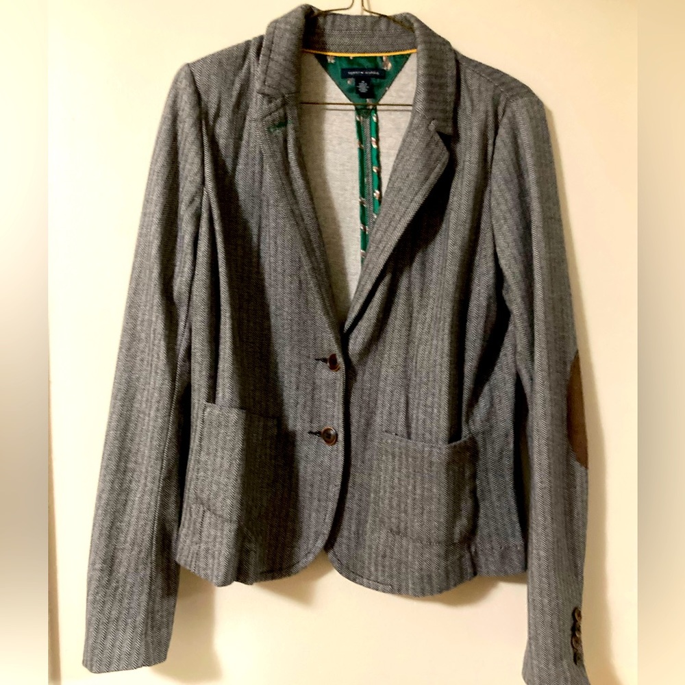 Tommy Hilfiger twill blazer with basset hound inside pattern size medium